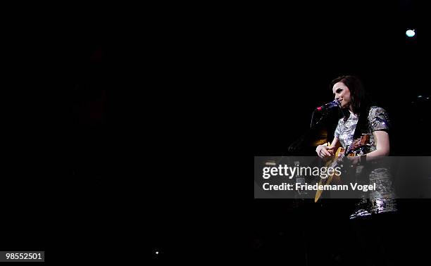 Scottish singer and songwriter Amy McDonald performs during a concert at the E-Werk on April 19, 2010 in Cologne, Germany.