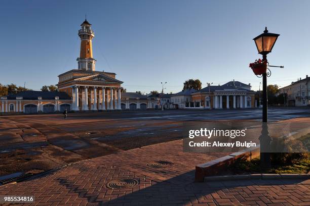 kostroma central square - federal building plaza stock pictures, royalty-free photos & images