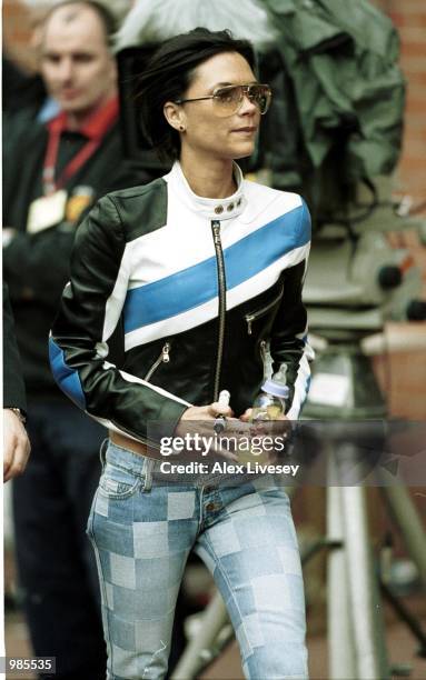 Victoria Beckham after the FA Carling Premiership match between Manchester United v Derby County at Old Trafford, Manchester. Mandatory Credit: Alex...