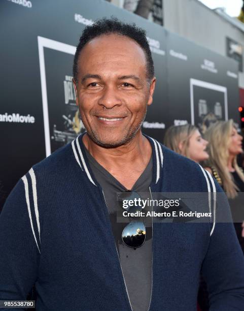 Singer Ray Parker Jr. Attends the premiere of Columbia Pictures' "Sicario: Day Of The Soldado" at Regency Village Theatre on June 26, 2018 in...