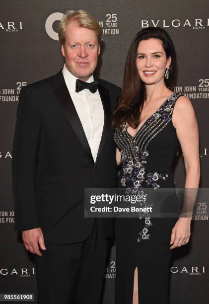 Earl Spencer and Karen Spencer attends the Argento Ball for the Elton John AIDS Foundation in association with BVLGARI & Bob and Tamar Manoukian on...