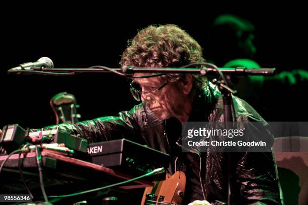 Lou Reed performs on stage at the Royal Festival Hall on April 19, 2010 in London, England.
