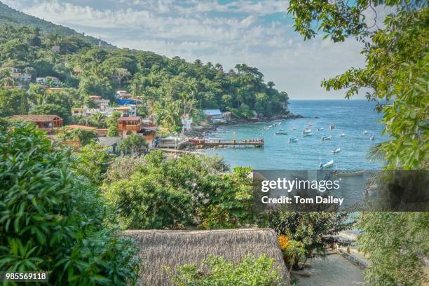 yelapa muelle - muelle stock-fotos und bilder