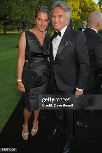 Tracey Emin and Richard Caring attend the Argento Ball for the Elton John AIDS Foundation in association with BVLGARI & Bob and Tamar Manoukian on...