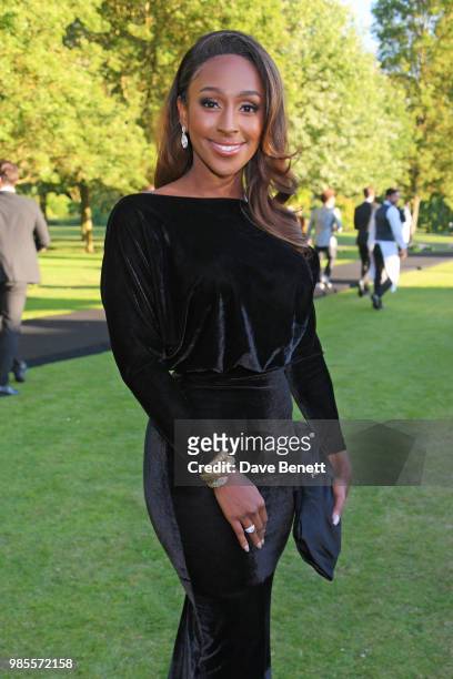 Alexandra Burke attends the Argento Ball for the Elton John AIDS Foundation in association with BVLGARI & Bob and Tamar Manoukian on June 27, 2018 in...