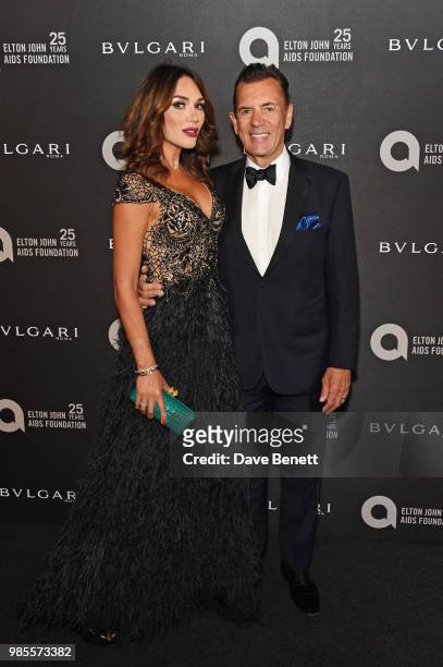 Nigora Whitehorn and Duncan Bannatyne attend the Argento Ball for the Elton John AIDS Foundation in association with BVLGARI & Bob and Tamar...