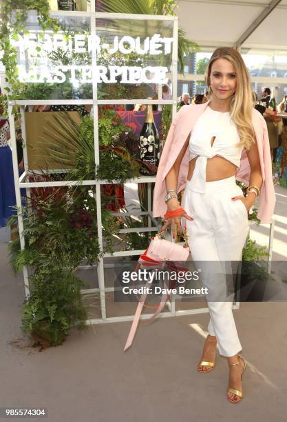 Sophie Hermann attends the Perrier Jouet VIP reception on the Perrier Jouet Champagne Terrace at Masterpiece London at the Royal Hospital Chels