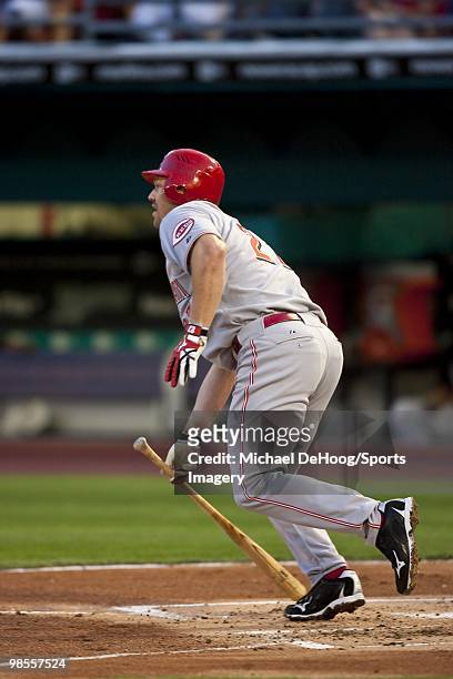 Scott Rolen of the Cincinnati Reds bats during a MLB game against the Florida Marlins at Sun Life Stadium on April 12, 2010 in Miami, Florida. (Photo...