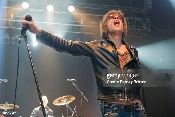 David Johansen of New York Dolls performs on stage at KOKO on April 19, 2010 in London, England.