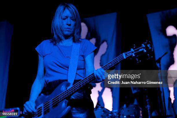 Kim Gordon of Sonic Youth perfoms on stage at La Riviera on April 19, 2010 in Madrid, Spain.