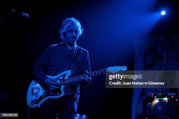 Lee Ranaldo of Sonic Youth perfoms on stage at La Riviera on April 19, 2010 in Madrid, Spain.