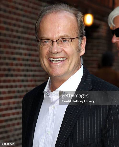 Actor Kelsey Grammer visits "Late Show With David Letterman" at the Ed Sullivan Theater on April 19, 2010 in New York City.