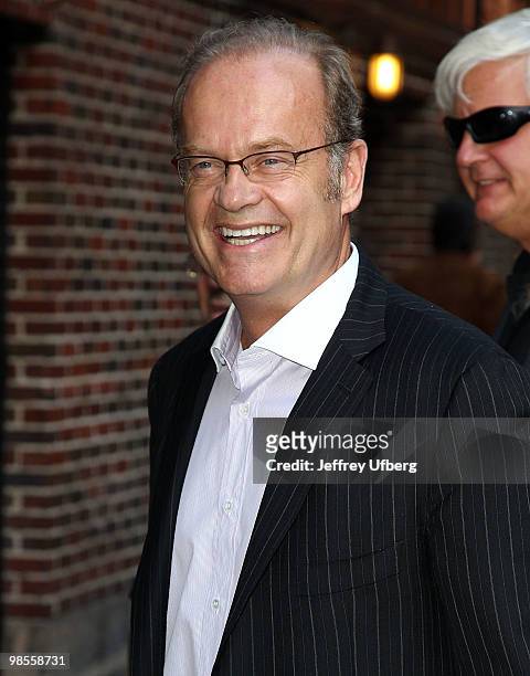Actor Kelsey Grammer visits "Late Show With David Letterman" at the Ed Sullivan Theater on April 19, 2010 in New York City.