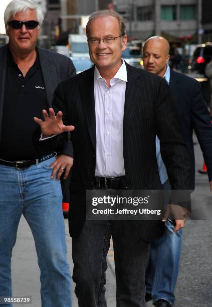 Actor Kelsey Grammer visits "Late Show With David Letterman" at the Ed Sullivan Theater on April 19, 2010 in New York City.