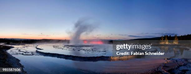great fountain geyser - great fountain geyser stock pictures, royalty-free photos & images