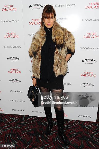 Actress/model Carol Alt attends The Cinema Society screening of "Multiple Sarcasms" at AMC Loews 19th Street on April 19, 2010 in New York City.