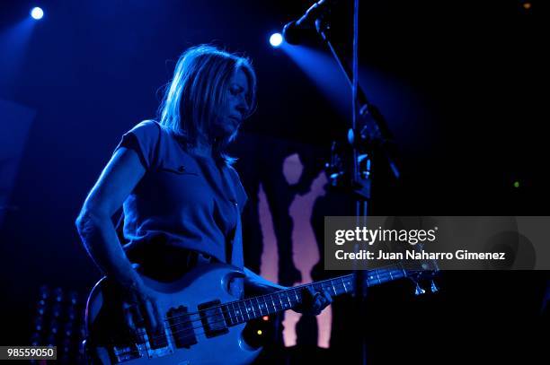 Kim Gordon of Sonic Youth perfoms on stage at La Riviera on April 19, 2010 in Madrid, Spain.