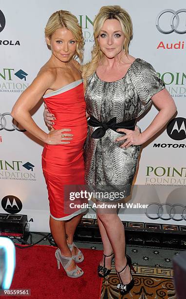Kelly Ripa and Jane Krakowski attend The Point Foundation's 3rd Annual Point Honors New York Gala at The Pierre Hotel on April 19, 2010 in New York...