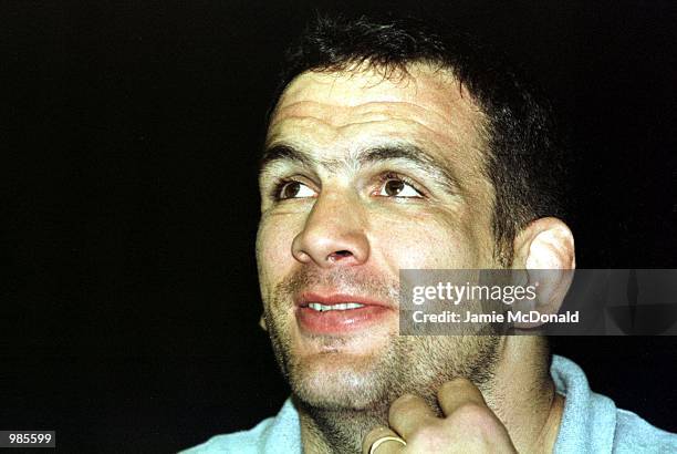 Captain Martin Johnson of Leicester Tigers before tommorows Heineken Cup Final between Leicester Tigers v Stade Ffancais at the Parc Des Princes,...