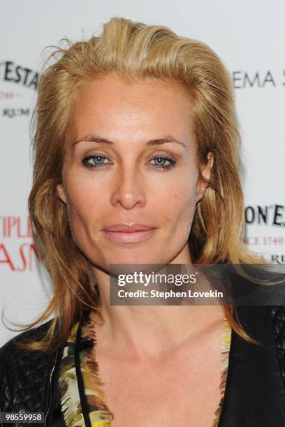 Model Frederique van der Wal attends The Cinema Society screening of "Multiple Sarcasms" at AMC Loews 19th Street on April 19, 2010 in New York City.