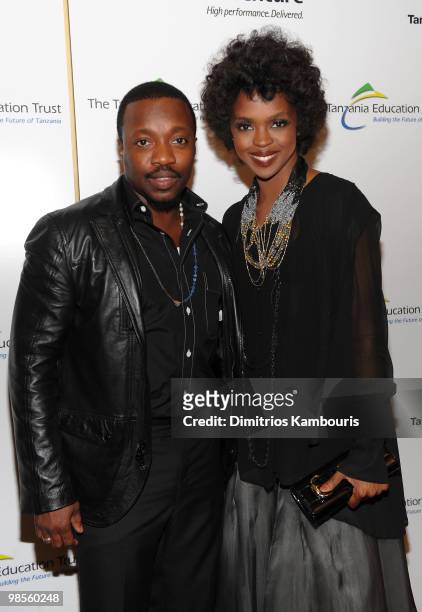 Musicians Anthony Hamilton and Lauryn Hill attend the Tanzania Education Trust New York Gala hosted by President Jakaya Kikwete of the United...