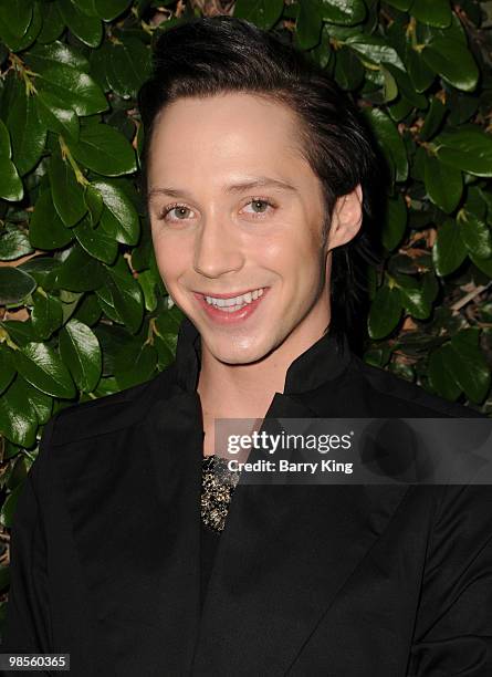 Olympian skater Johnny Weir attends the EQCA benefit gala honoring him at The Sowden House on April 18, 2010 in Hollywood, California.