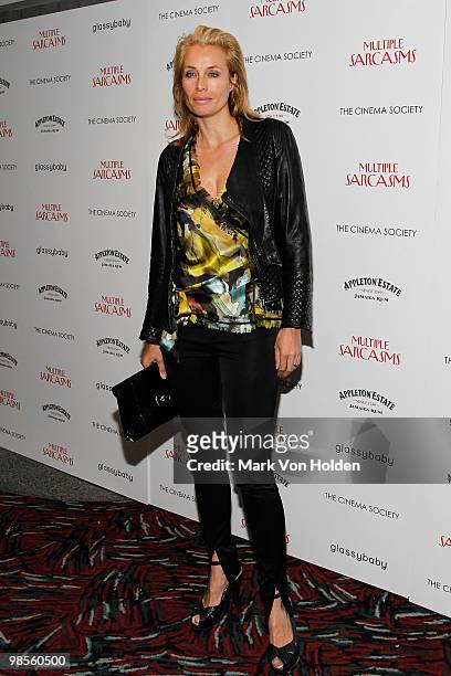 Model Frederique van der Wal attends The Cinema Society screening of "Multiple Sarcasms" at AMC Loews 19th Street on April 19, 2010 in New York City.