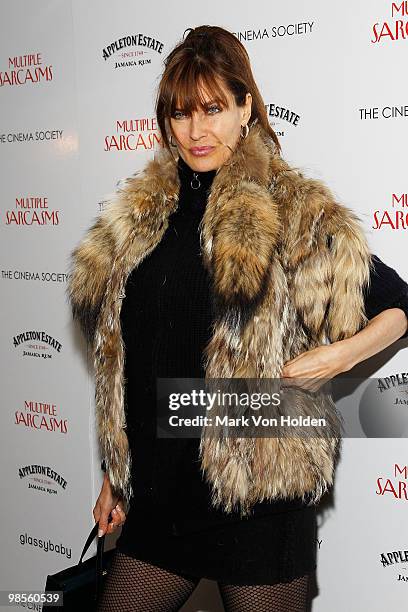 Actress/model Carol Alt attends The Cinema Society screening of "Multiple Sarcasms" at AMC Loews 19th Street on April 19, 2010 in New York City.