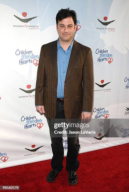 Host Jimmy Kimmel attends the Children Mending Hearts 3rd annual "Peace Please" gala at The Music Box at the Fonda Hollywood on April 16, 2010 in Los...