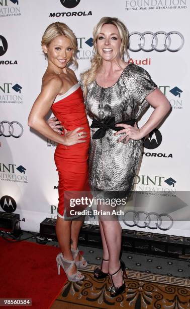 Television personality Kelly Ripa and actress Jane Krakowski attend The Point Foundation's 3rd Annual Point Honors New York Gala at The Pierre Hotel...