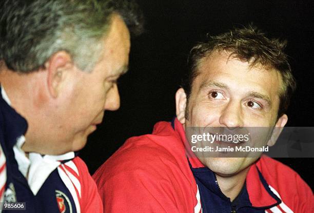 Captain Christophe Jullet of Stade Francais before tommorows Heineken Cup Final between Leicester Tigers v Stade Francais at the Parc Des Princes,...