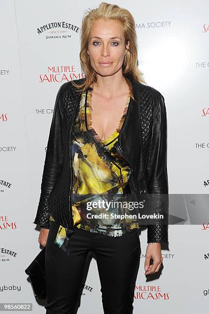 Model Frederique van der Wal attends The Cinema Society screening of "Multiple Sarcasms" at AMC Loews 19th Street on April 19, 2010 in New York City.