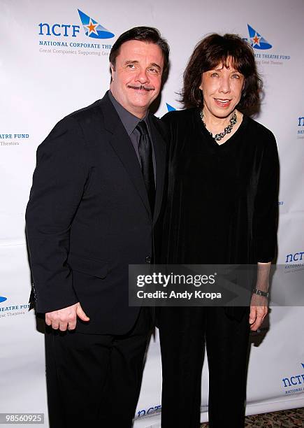 Nathan Lane and Lily Tomlin attend the 2010 National Corporate Theatre Fund's Chairman�s Awards Gala at the Saint Regis Hotel on April 19, 2010 in...