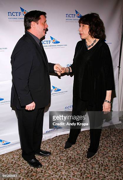 Nathan Lane and Lily Tomlin attend the 2010 National Corporate Theatre Fund's Chairman�s Awards Gala at the Saint Regis Hotel on April 19, 2010 in...