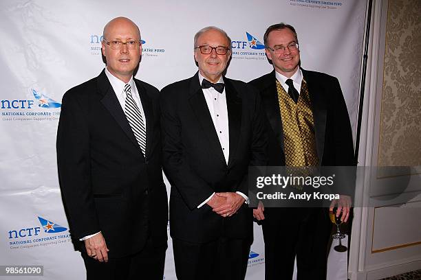Executive Director of NCTF Bruce Whitacre, John Miller and Kevin Moore attend the 2010 National Corporate Theatre Fund's Chairman�s Awards Gala at...