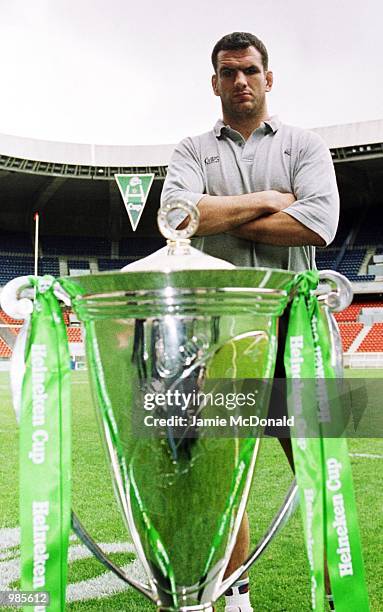 Captain Martin Johnson of Leicester Tigers before tommorows Heineken Cup Final between Leicester Tigers v Stade Francais at the Parc Des Princes,...