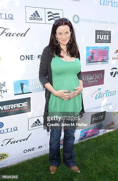Actress Annie Wersching attends the 7th Annual Hack n' Smack Celebrity Golf Tournament benefiting the Melanoma Research Foundation at El Caballero...