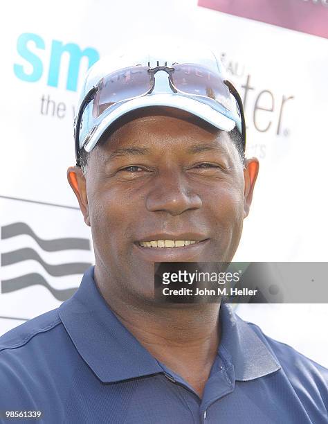 Actor Dennis Haysbert attends the 7th Annual Hack n' Smack Celebrity Golf Tournament benefiting the Melanoma Research Foundation at El Caballero...