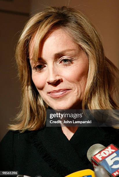 Sharon Stone attends the special screening of "Behind the Burly Q" at MOMA on April 19, 2010 in New York City.