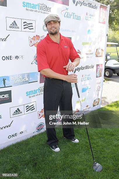 Actor Scott Elrod attends the 7th Annual Hack n' Smack Celebrity Golf Tournament benefiting the Melanoma Research Foundation at El Caballero Country...