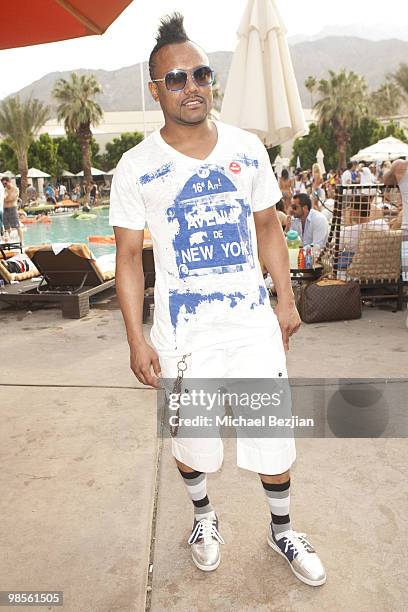 Apl.de.ap of the Black Eyed Peas attends Music Loves Fashion and House of Hype at Coachella 2010 - Day 3 on April 18, 2010 in Palm Springs,...