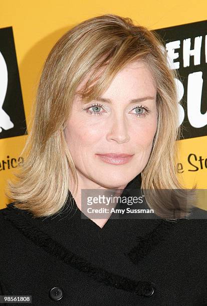 Actress Sharon Stone attends the special screening of "Behind the Burly Q">> at MOMA on April 19, 2010 in New York City.