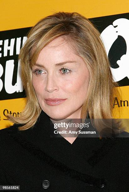 Actress Sharon Stone attends the special screening of "Behind the Burly Q">> at MOMA on April 19, 2010 in New York City.