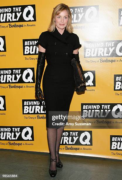 Actress Sharon Stone attends the special screening of "Behind the Burly Q" at MOMA on April 19, 2010 in New York City.