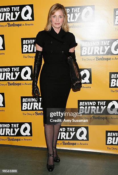 Actress Sharon Stone attends the special screening of "Behind the Burly Q" at MOMA on April 19, 2010 in New York City.