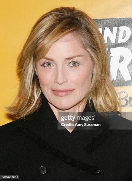 Actress Sharon Stone attends the special screening of "Behind the Burly Q" at MOMA on April 19, 2010 in New York City.