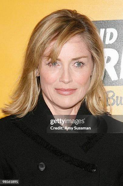 Actress Sharon Stone attends the special screening of "Behind the Burly Q" at MOMA on April 19, 2010 in New York City.