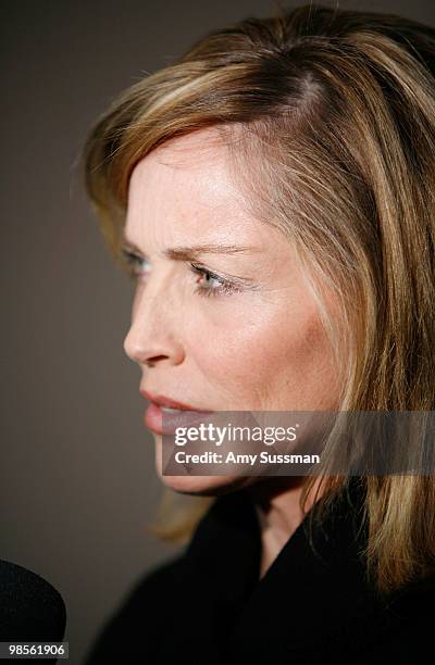 Actress Sharon Stone attends the special screening of "Behind the Burly Q" at MOMA on April 19, 2010 in New York City.