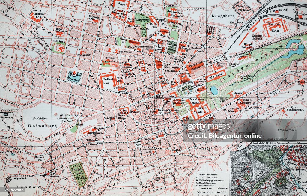 City map from the year 1892