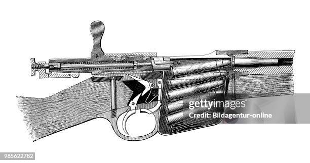 American lee rifle m / 79, Handfeuerwaffen 1895: amerikanisches Lee-Gewehr M/79.